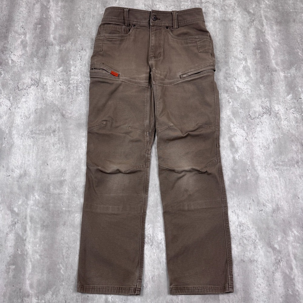 Brunt The Martin Pants Mens 28x30 Brown Double Knee Work Outdoor Utility Faded